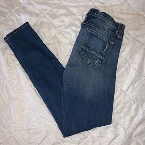 Flying Monkey Patch Platinum Skinny Jeans Size 28